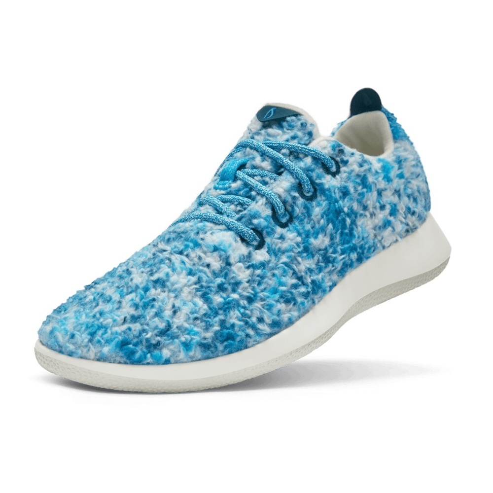 Allbirds Wool Runners Sneakers Speckled Blue White Marbled Merino Wool Sz 8 NWOT